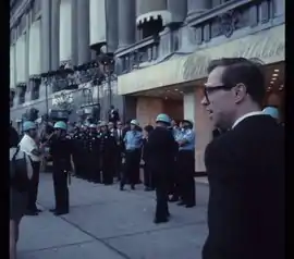 Chicago Police outside the Conrad Hilton.
