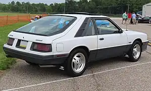 1985 Mercury Capri GS 5.0L rear view, showing the distinctive hatch design