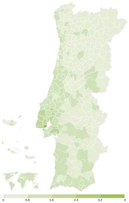 Share of the Livre (L) by municipality