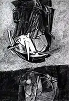 Fatum, 1999, charcoal, 100 x 70&nbsp;cm