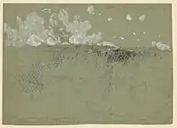 Union Army 9th Corps attacking Fort Mahone aka "Fort Damanation" sketch by Alfred Ward.