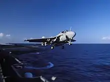 An A-6E SWIP Intruder of VA-115 launching off the USS Independence in 1995.