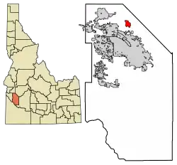 Location of Hidden Springs in Ada County, Idaho.