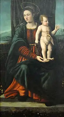 Alessandro Berri - "Madonna in trono con bambino", 1569, Castelnuovo Scrivia, Alessandria, Italy