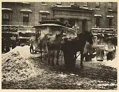 Alfred Stieglitz, The Terminal, 1893; printed c. 1910, gift of Penelope Tyson Adams in memory of husband, John Barclay Adams