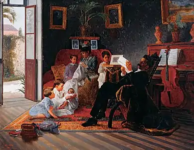 Scene of Adolfo Pinto&nbsp;[pt]'s FamilyJosé Ferraz de Almeida Júnior(1891)