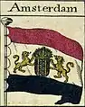 Flag of Amsterdam, as drawn on a flag chart in 1783