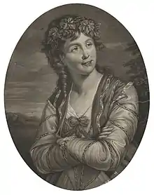 as Euphrosyne in Milton's 'Comus' published in 1777