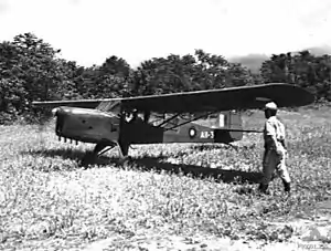 A 17 AOP Flight Auster at Bougainville Island in 1945