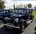 Hertford Sixteen 18&nbsp;hp5-seater saloon 1936pressed steel wheels