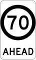 (G9-79) 70&nbsp;km/h Speed Limit Ahead