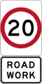 20&nbsp;km/h Roadwork Speed Limit