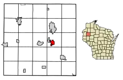 Location of Cameron in Barron County, Wisconsin.