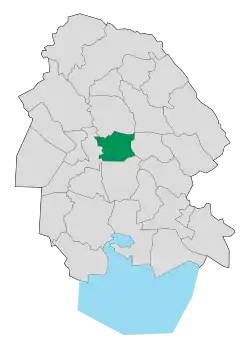 Location of Bavi County in&nbsp;Khuzestan&nbsp;province