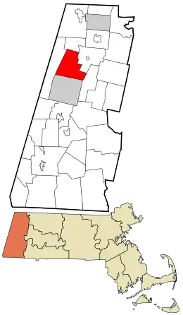 Location in Berkshire County and the state of Massachusetts.