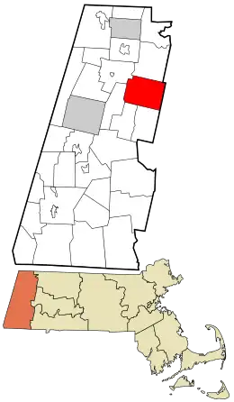 Location in Berkshire County and the state of Massachusetts.