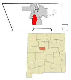 Location of South Valley, New Mexico