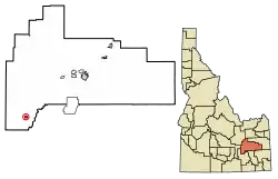 Location of Aberdeen in Bingham County, Idaho