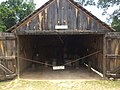 Blacksmith shop inside the Fort Mitchell stockade. Historical demonstrations are periodically presented.