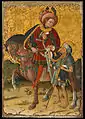 Saint Martin Sharing his Cloak (c. 15th century) by Blasco de Gañén from the Iglesia de San Martín. Now located in Museu Nacional d'Art de Catalunya, Barcelona.