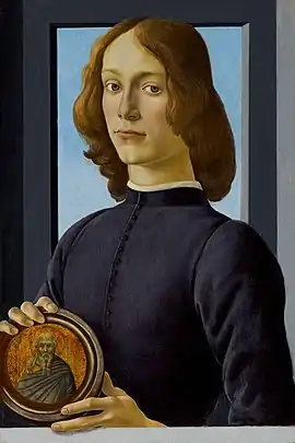 Portrait of a young man holding a roundel c.&nbsp;1480–1485