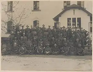 British, Indian and Japanese soldiers in Qingdao, 1914.