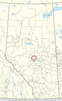 Location in Alberta