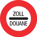 2.51 Customs (stop requested, except if no control is carried out, then speed limit is 20&nbsp;km/h)