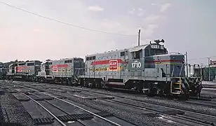 Two CSX, ex-SCL GP16s, still in Family Lines System livery