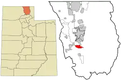 Location in Cache County and the state of Utah