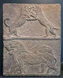 Lion and lioness at play