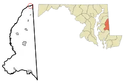 Location of Templeville, Maryland