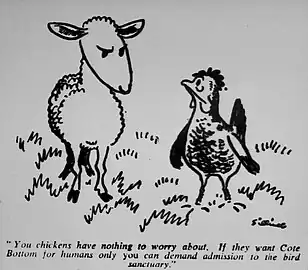 1952 cartoon referencing the dispute (Worthing Herald)