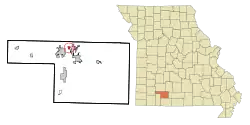 Location of Fremont Hills, Missouri