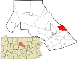 Location in Clinton County and the state of Pennsylvania.
