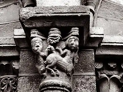 Capital in the cloister