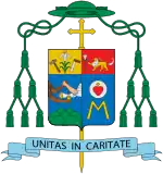 Coat of arms as Bishop of Tagbilaran.
