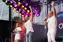 Keiino at Cologne Pride 2019(left to right: Rotan, Hugo, Buljo)