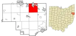 Location of Fairfield Township in Columbiana County