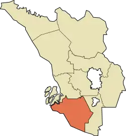 Location of Kuala Langat District in Selangor