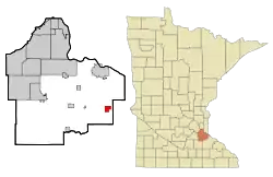 Location of the city of Miesvillewithin Dakota County, Minnesota