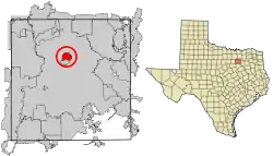 Location of University Park in Dallas County, Texas