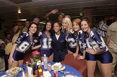The DCC visit U.S. sailors on board USS&nbsp;Nimitz.
