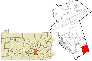 Location in Dauphin County and state of Pennsylvania