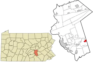 Location in Dauphin County and state of Pennsylvania