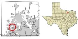 Location of Draper in Denton County, Texas