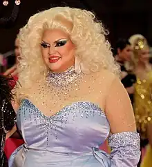 British-born cisgender female drag queen Victoria Scone