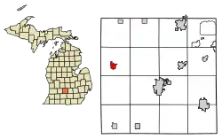 Location of Vermontville, Michigan