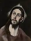 Head of Christ (ca. 1579), El Greco, Head of Christ. 1579 ca. 50.5 x 38.9&nbsp;cm. Oil on canvas.