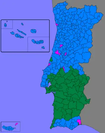 Strongest candidate by municipality - 1st Round.